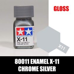 80011 Enamel X-11 Chrome Silver - Sơn Mô Hình Tamiya 2 Gundam